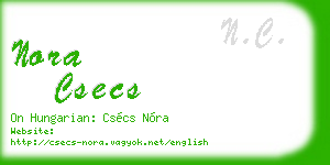 nora csecs business card