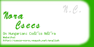 nora csecs business card